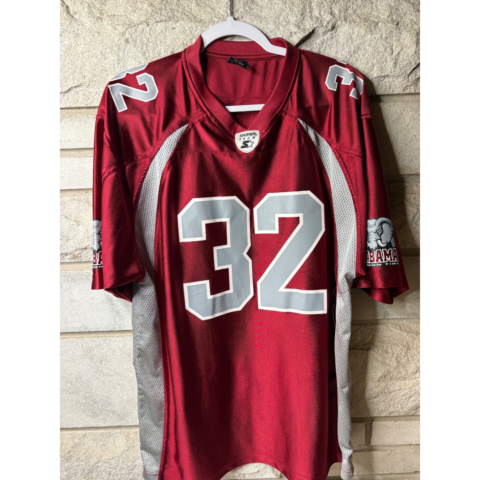 Starter Alabama Crimson Tide Football Jersey 32 Mens Large Crimson Grey Ncaa